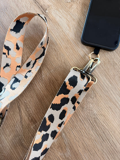 Im Just A Girl Signature Leopard Wallet-Free Phone Strap