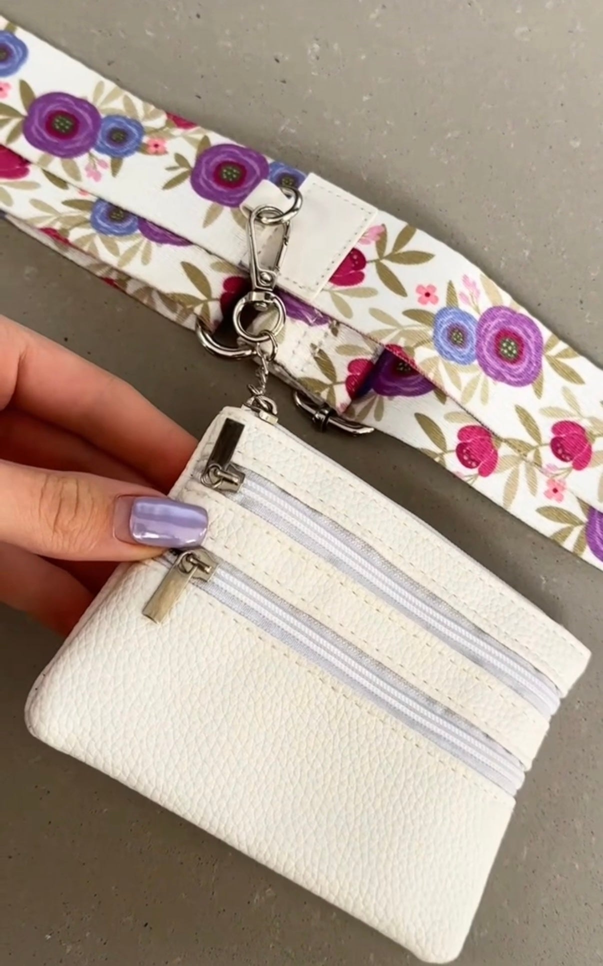 Im Just A Girl Crossbody Phone Strap with Wallet — Pastel Bloom