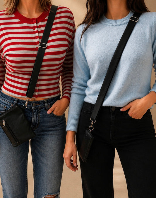 Im Just A Girl The Everyday 2-in-1 Genuine Leather Crossbody Strap