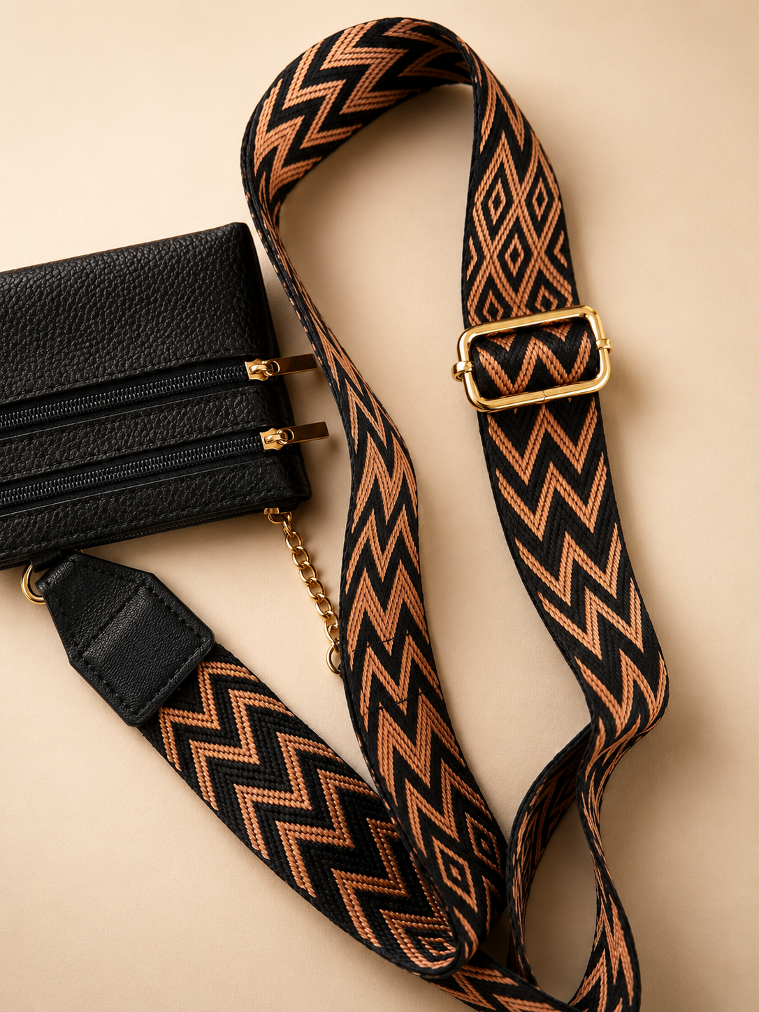 Im Just A Girl Crossbody Phone Strap with Wallet - Mocha Muse