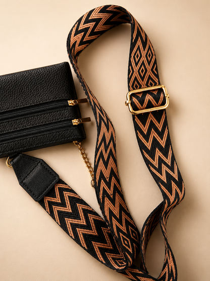 Im Just A Girl Crossbody Phone Strap with Wallet - Mocha Muse