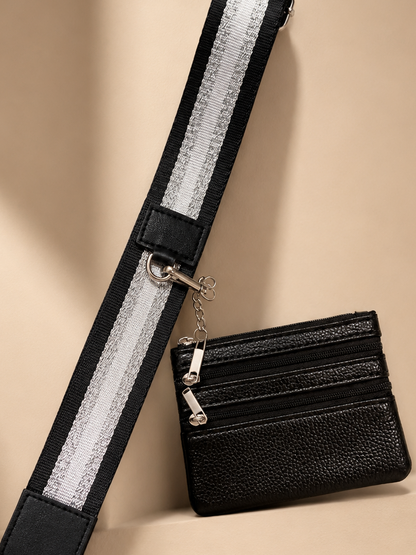 Im Just A Girl Crossbody Phone Strap with Wallet - Midnight Shimmer Strap