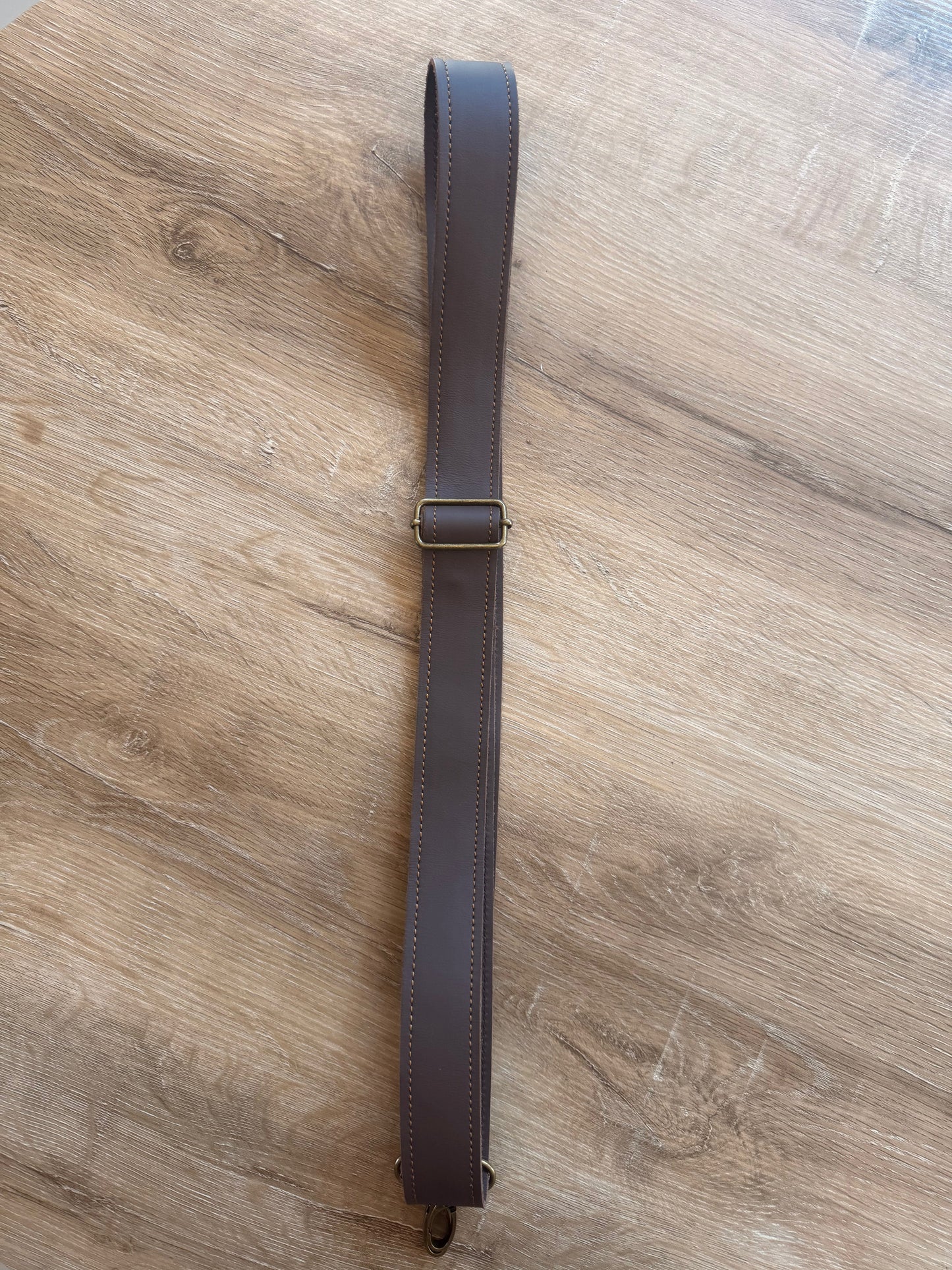 Im Just A Girl Brown Wide Leather Phone Strap Wallet-Free