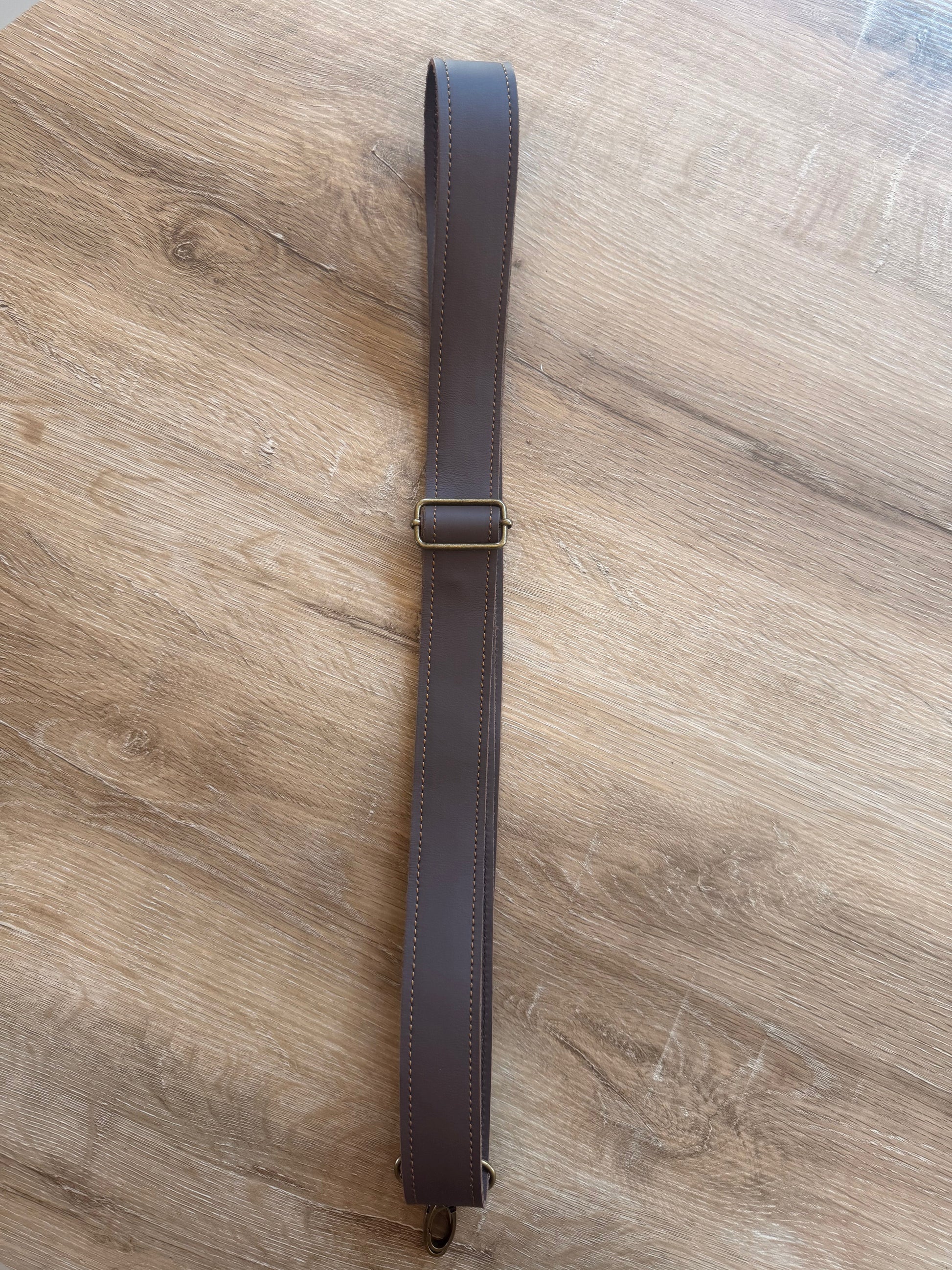 Im Just A Girl Brown Wide Leather Phone Strap Wallet-Free