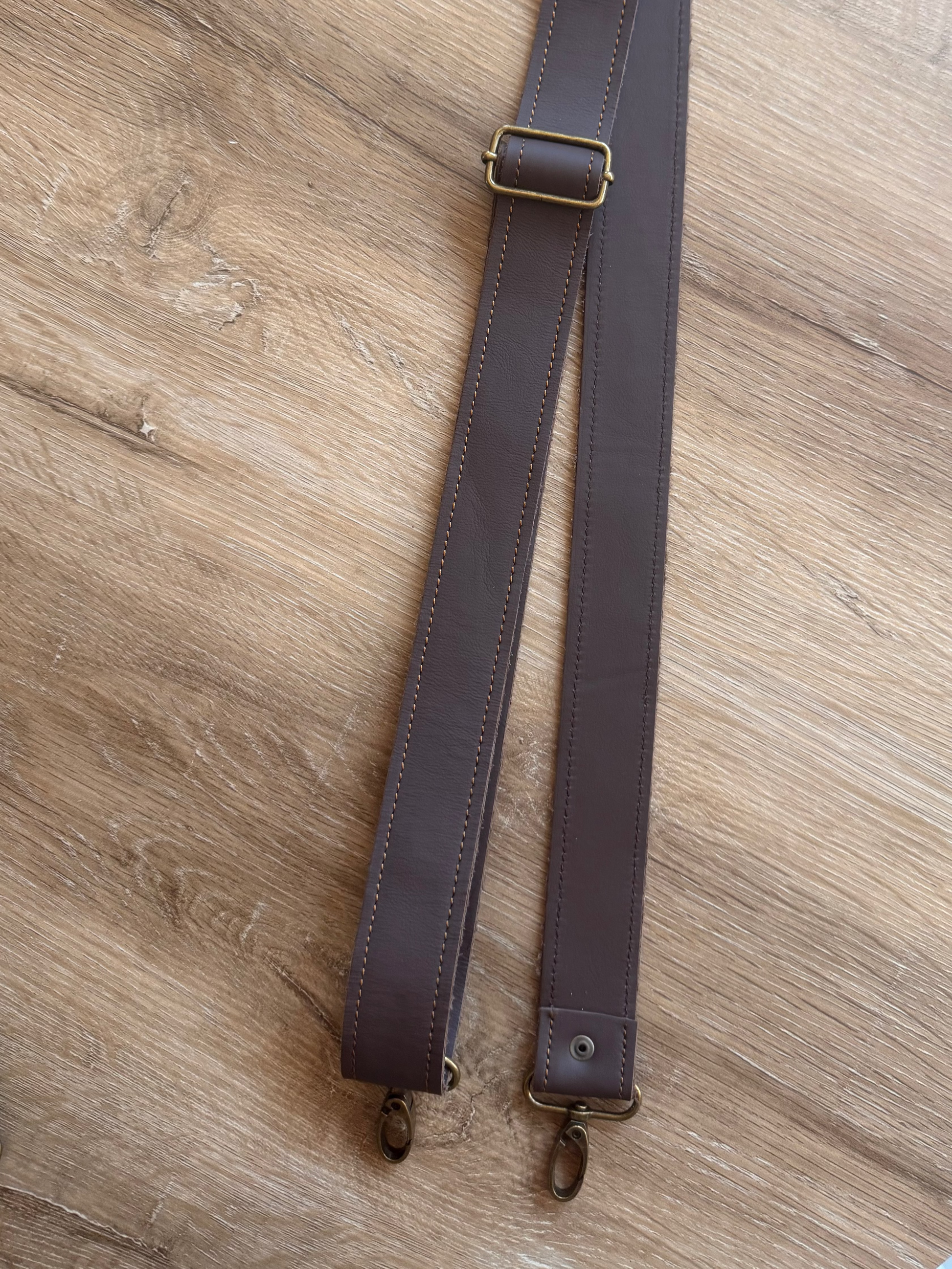 Im Just A Girl Brown Wide Leather Phone Strap Wallet-Free