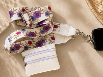 Im Just A Girl Crossbody Phone Strap with Wallet — Pastel Bloom