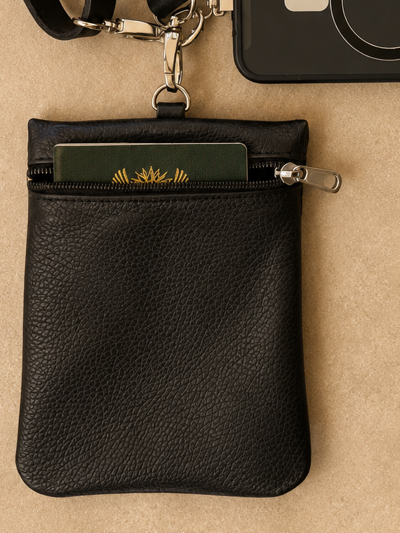 Im Just A Girl Handmade Genuine Leather Detachable Purse