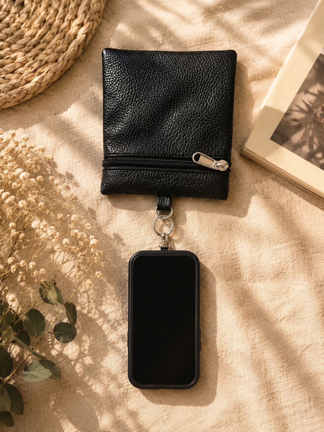 Im Just A Girl Genuine Leather Crossbody Strap & Pouch