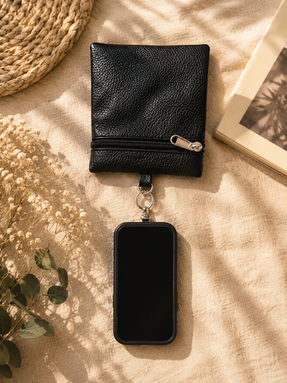 Im Just A Girl Genuine Leather Crossbody Strap & Pouch
