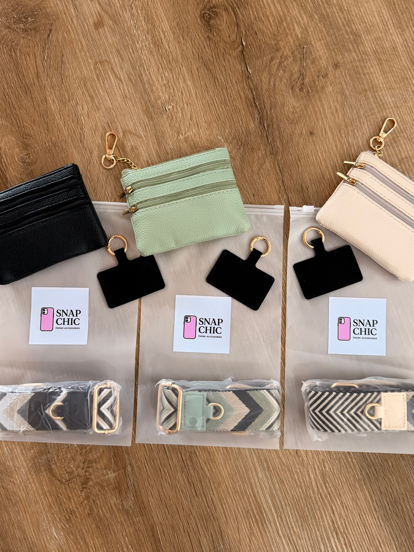 Im Just A Girl Crossbody Phone Strap with Wallet – Mint Latte